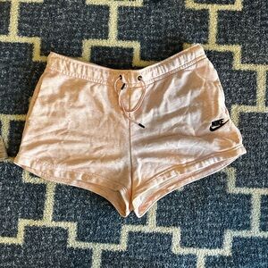 Nike Pink Heather Athletic Shorts Elastic Waistband Drawstring